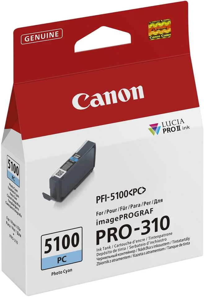 Originalus „Canon“ rašalo kasetė / PFI-5100 PC, 6956C001, foto žydra