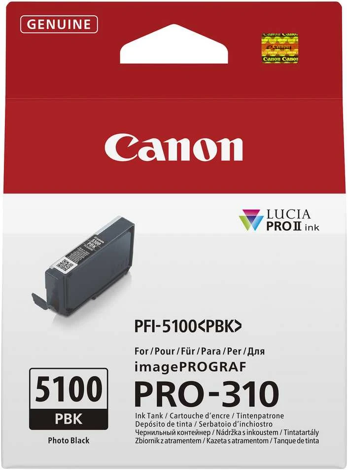 Canon originalus rašalas / kasetė PFI-5100 PBK, 6952C001, nuotrauka juodas