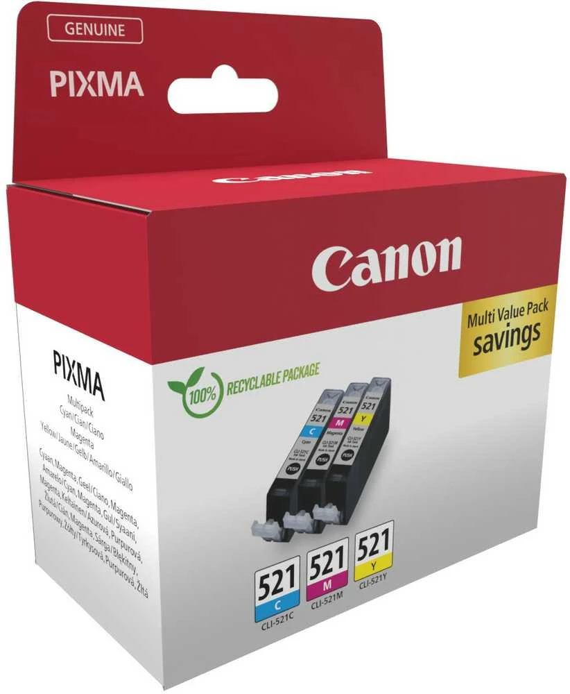 Canon 2934B015 rašalo kasetė 3 vnt Originalus Žydras, Rausvai raudona, Geltona