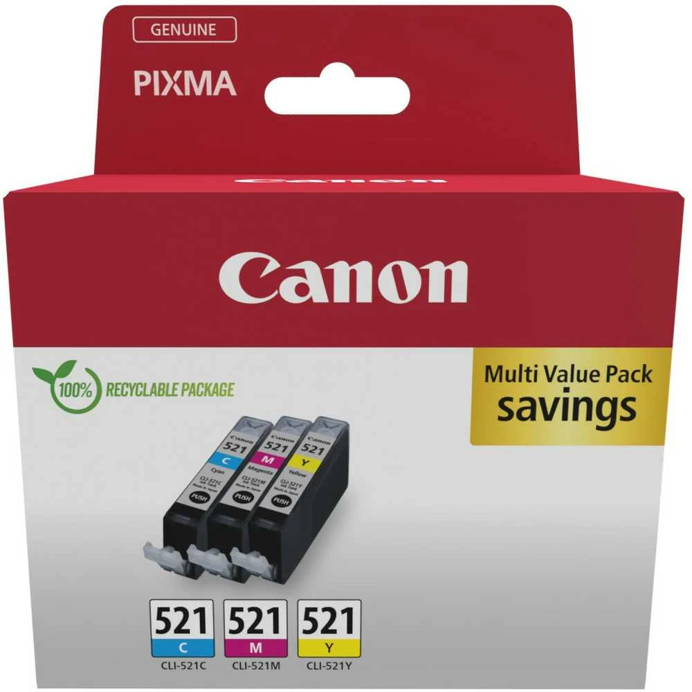 Canon 2934B015 rašalo kasetė 3 vnt Originalus Žydras, Rausvai raudona, Geltona
