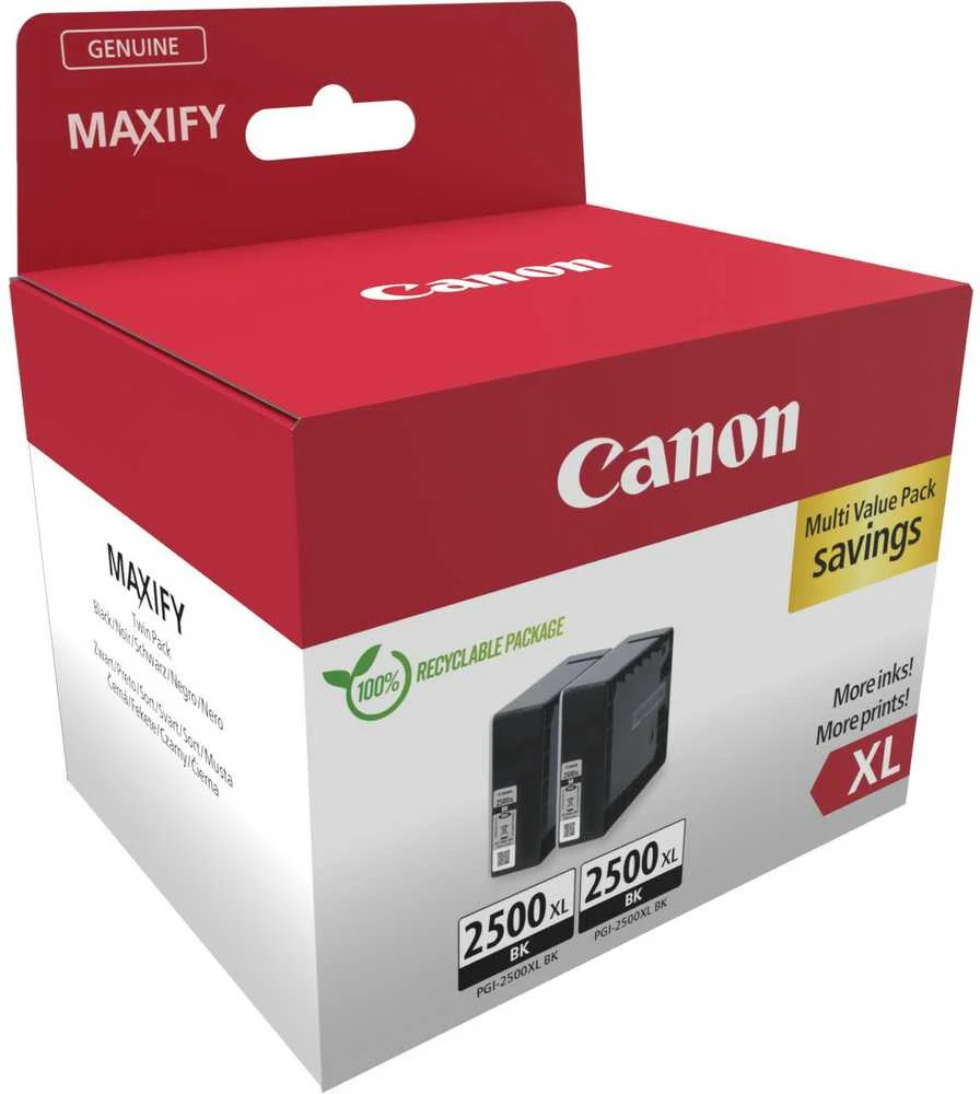 CANON PGI-2500XL rašalo kasetė BK TWIN
