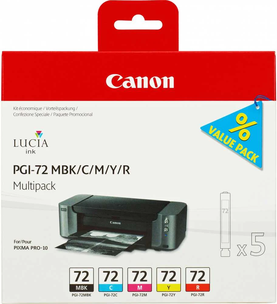 CANON PGI-72 MBK/C/M/Y/R Multi Pack, skirtas PIXMA-PRO 10