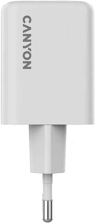 CANYON įkroviklis CU45AC GaN 45W 1xPD 1xQC EU Baltas