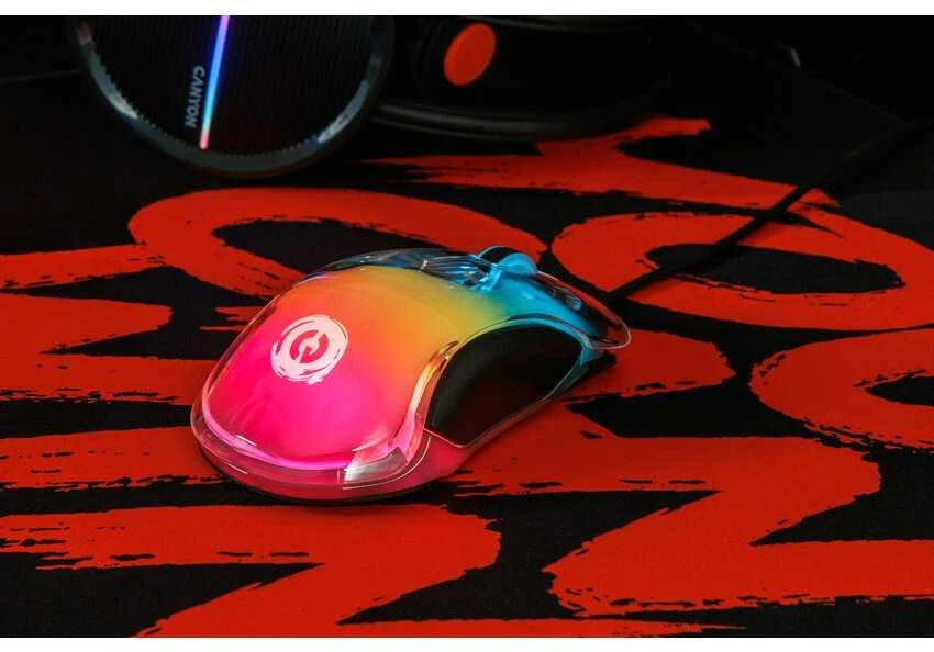 CANYON pelė Braver GM-728 LED Crystal 7buttons su laidu Juodas