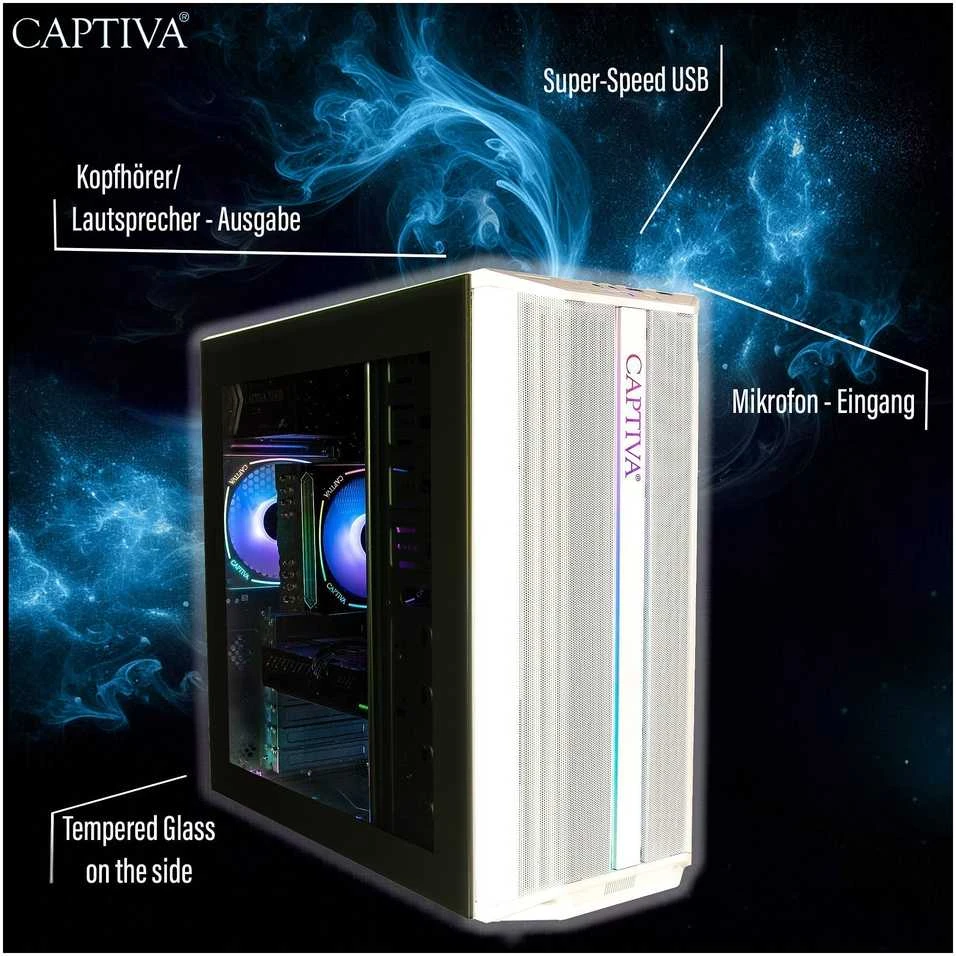 Stacionarus kompiuteris „Captiva“ pažangus žaidimų kompiuteris R98-608 Ryzen 7 5700X 32 GB / 1 TB SSD RTX 5060 Win11