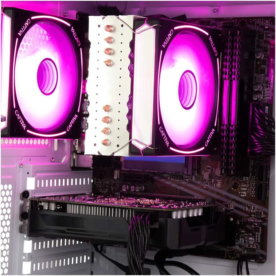 Stacionarus kompiuteris „Captiva Advanced Gaming R94-169“ žaidimų kompiuteris su AMD Ryzen 7 5700X procesoriumi, 32 GB DDR4 RAM, 1 TB M.2 SSD disku, „Nvidia GeForce RTX 5060 Ti“, „Wi-Fi 6“, „Windows 11“