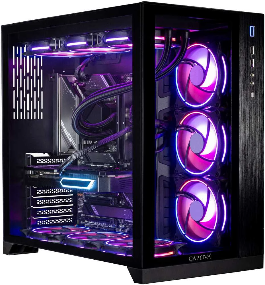 Stacionarus kompiuteris „Captiva“ aukščiausios klasės žaidimų kompiuteris, i90-064, i9-14900KF, 64 GB / 2 TB SSD, RTX 5070, „Windows 11“,