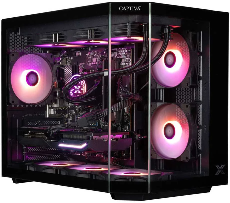 Stacionarus kompiuteris „Captiva“ aukščiausios klasės žaidimų kompiuteris R90-031 R7-5700X 32 GB / 1 TB SSD RTX 5070 „Windows 11“
