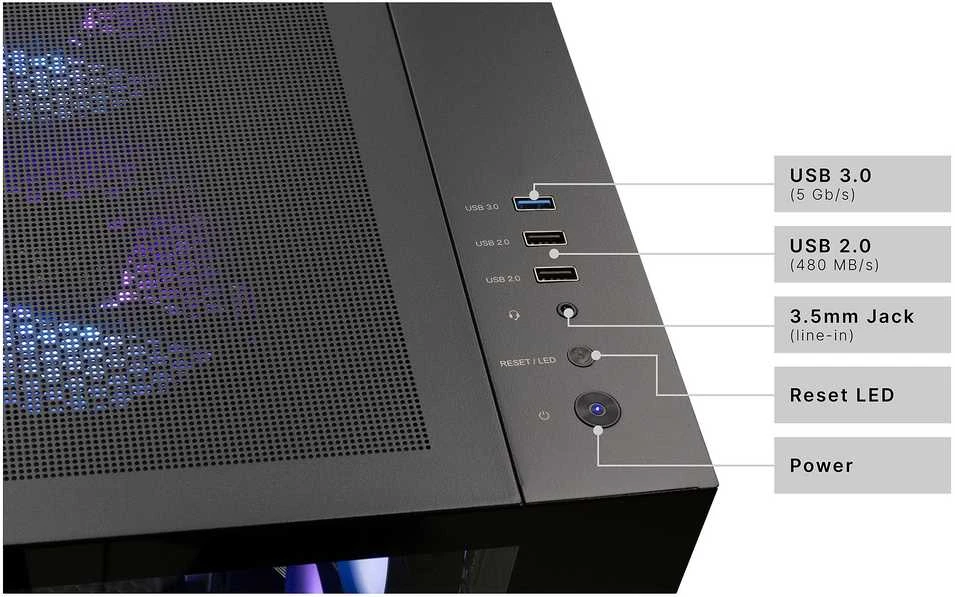 Stacionarus kompiuteris „Captiva“ aukščiausios klasės žaidimų kompiuteris R90-031 R7-5700X 32 GB / 1 TB SSD RTX 5070 „Windows 11“