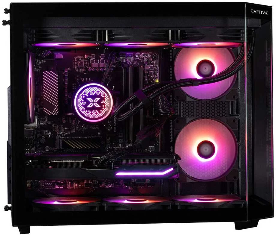 Stacionarus kompiuteris „Captiva“ aukščiausios klasės žaidimų kompiuteris R90-031 R7-5700X 32 GB / 1 TB SSD RTX 5070 „Windows 11“