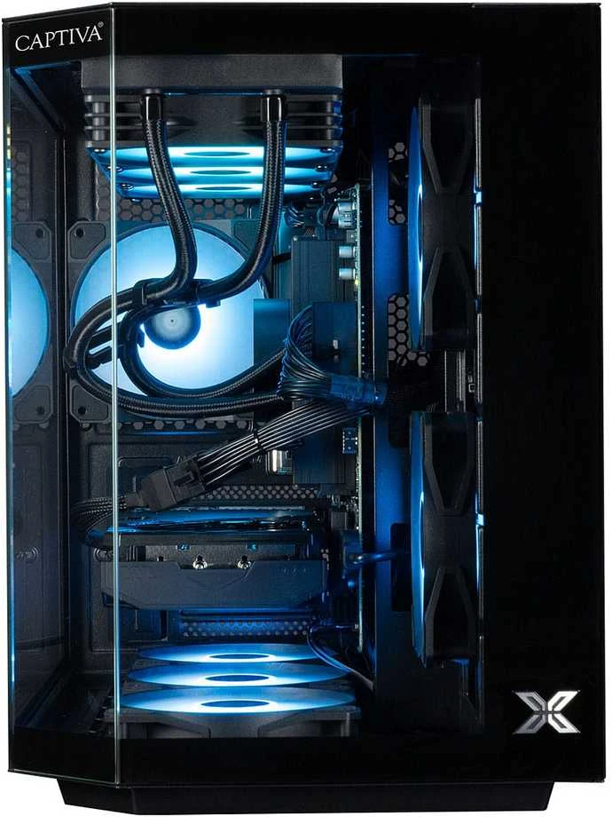 Stacionarus kompiuteris „Captiva“ aukščiausios klasės žaidimų kompiuteris R90-031 R7-5700X 32 GB / 1 TB SSD RTX 5070 „Windows 11“