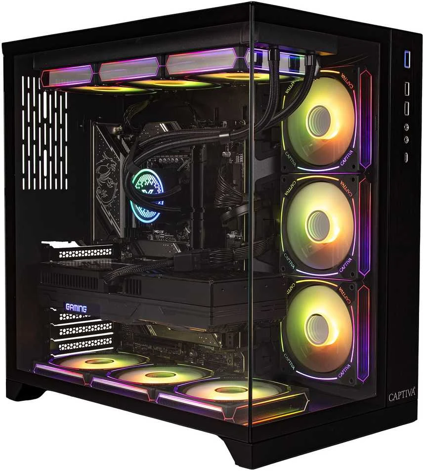 Stacionarus kompiuteris „Captiva Highend Gaming R89-085 R7-9800X3D“ 64 GB / 2 TB SSD RTX 5080 „Windows 11“