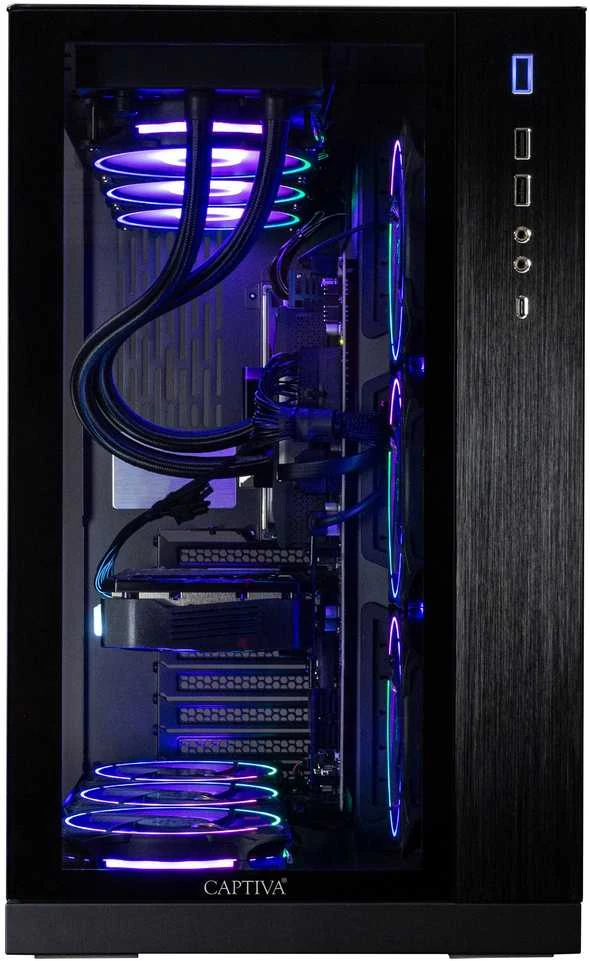 Stacionarus kompiuteris „Captiva Highend“ žaidimų kompiuteris R89-083 su AMD Ryzen 7 9800X3D procesoriumi, 32 GB DDR5 RAM, 2 TB M.2 SSD, NVIDIA GeForce RTX 5080 (16 GB GDDR7), X870, „Windows 11 Home“ operacine sistema