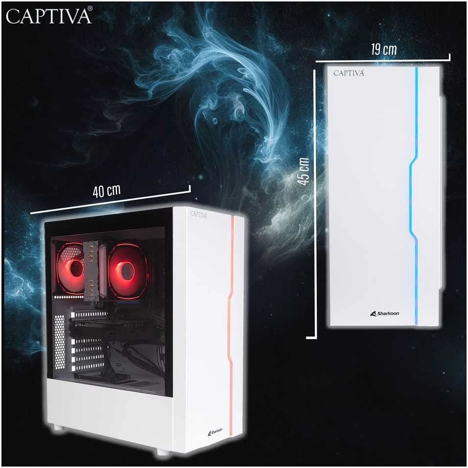 „Captiva“ žaidimams skirtas stacionarus kompiuteris R92-912 R7-5700X 32 GB / 1 TB SSD RTX 5060 „Windows 11“