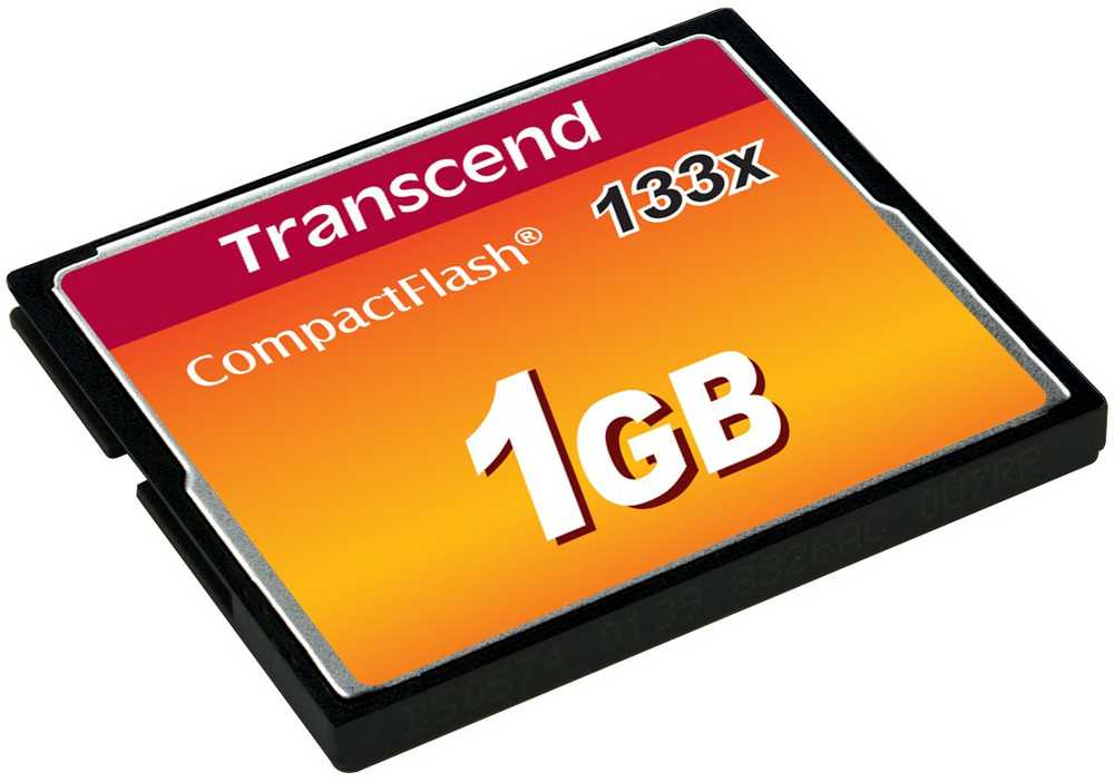Atminties kortelė „Transcend Compact Flash“ 1 GB 133 kortelių