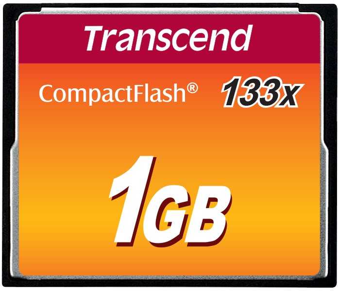 Atminties kortelė „Transcend Compact Flash“ 1 GB 133 kortelių