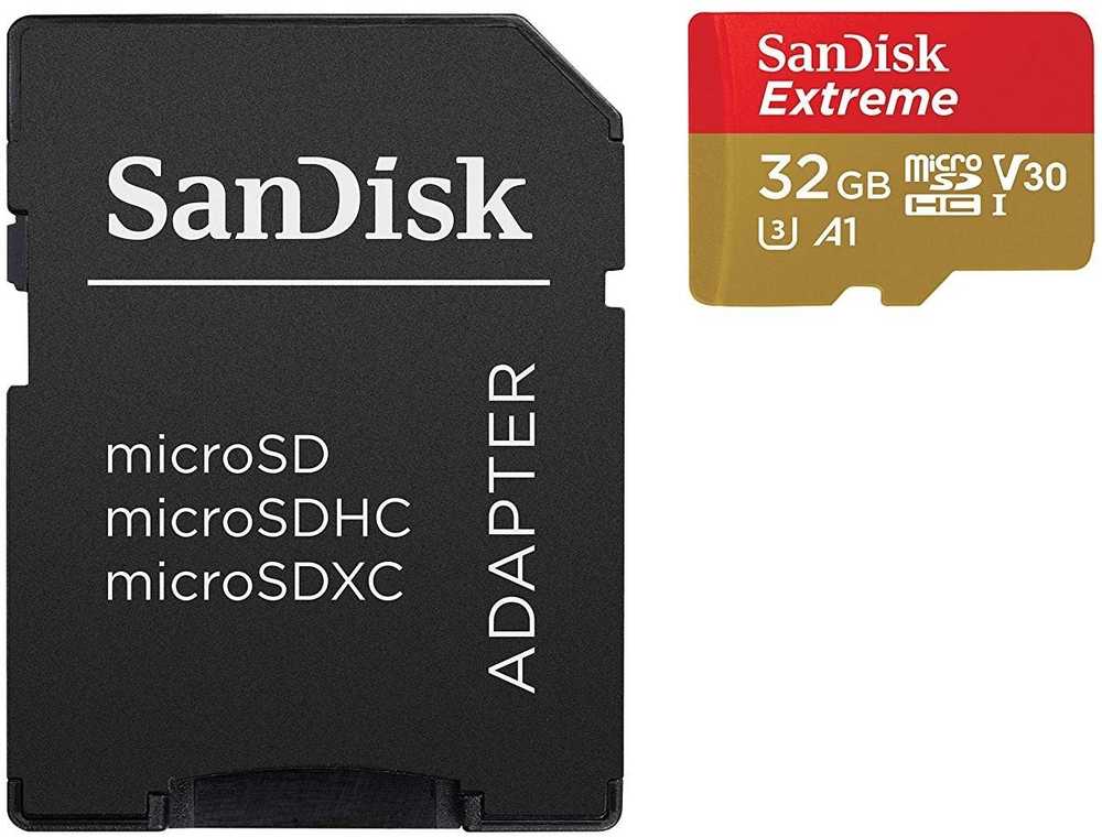 Atminties kortelė Tab SanDisk Ekstremalus mikroSDXC 32 GB klasė 10 UHLS- / U3 A2 V30 (SDSQXAF- 032G- GN6GN)