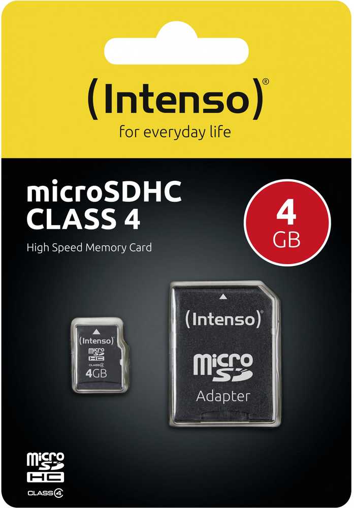 Atminties kortelė Karta Intenso Micro SDHC 4 GB Class 4 (3403450)