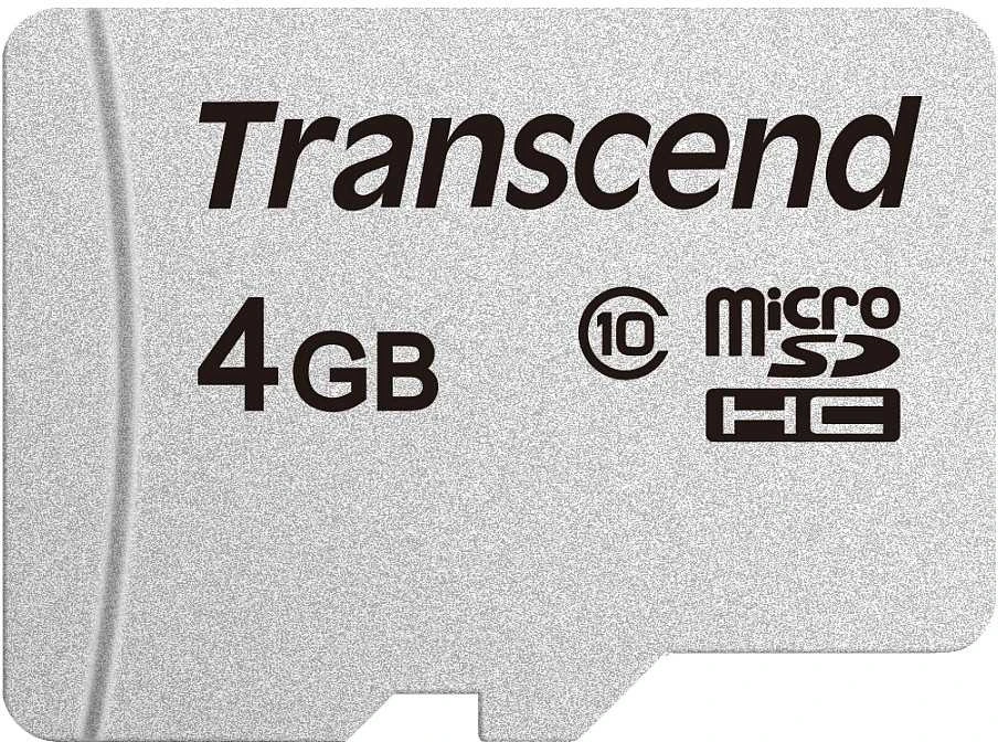Atminties kortelė TRANSCEND 4GB Micro SD kortelė be adapterio, 10 klasė