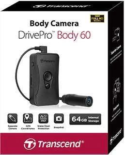 „Transcend Body Camera I DrivePro Body 60 I“ cilindrinė kamera (64 GB)