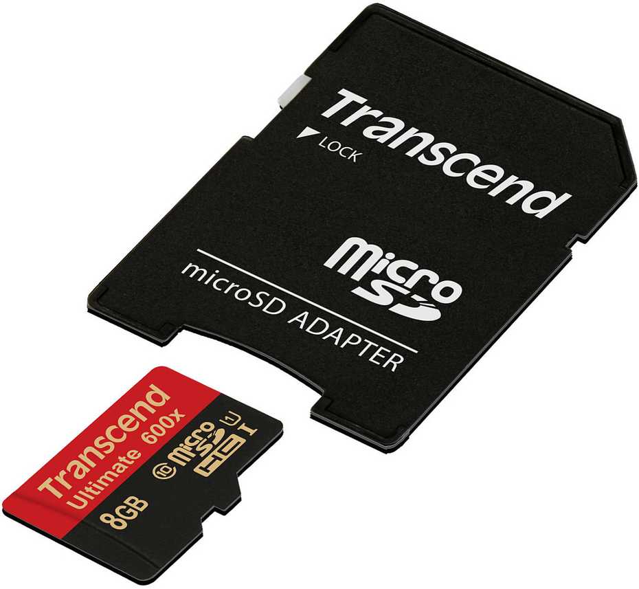 Atminties kortelė TRANSCEND 8GB Micro SDHC Class10 U1 MLC 600x