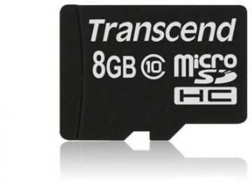 Atminties kortelė TRANSCEND 8GB Micro SDHC Class10 U1 MLC 600x