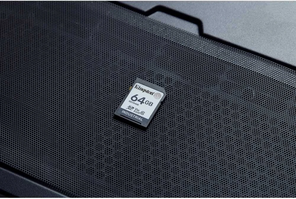 Atminties kortelė „Kingston Industrial SDXC“ 64 GB, 10 klasės, A1, pSLC