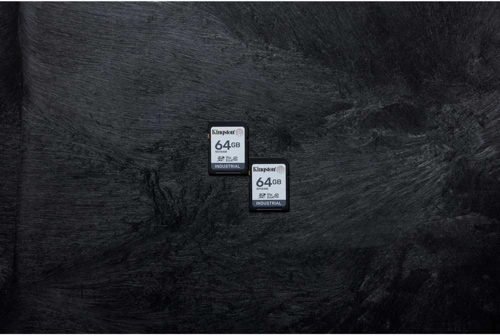 Atminties kortelė „Kingston Industrial SDXC“ 64 GB, 10 klasės, A1, pSLC