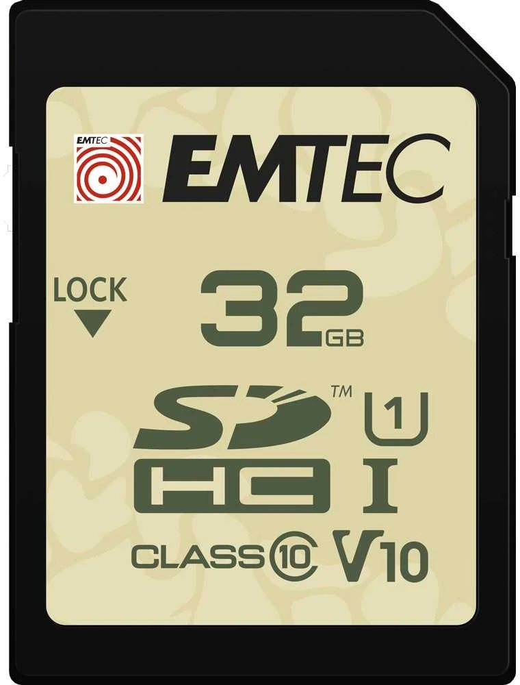 Emtec 32GB SDHC atminties kortelė su kamufliažo dizainu