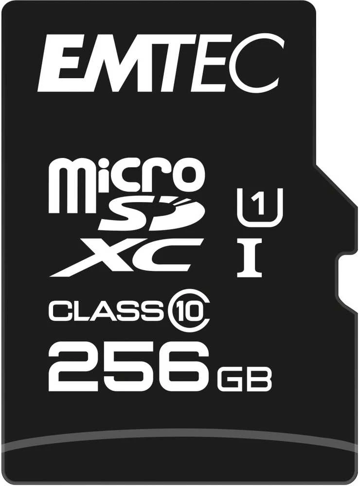 Emtec 256 GB atminties kortelė iš arti