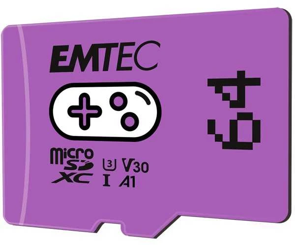 Atminties kortelė „Karta Emtec Gaming Micro SDXC“ 64 GB, 10 klasės UHS-I/U3 A1 V30 (ECMSDM64GXCU3G)