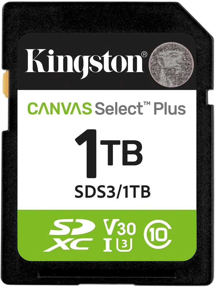 Atminties kortelė „Kingston“ SDXC „Canvas Select Plus Gen3“ 1 TB 150R 10 klasės UHS-I atmintis
