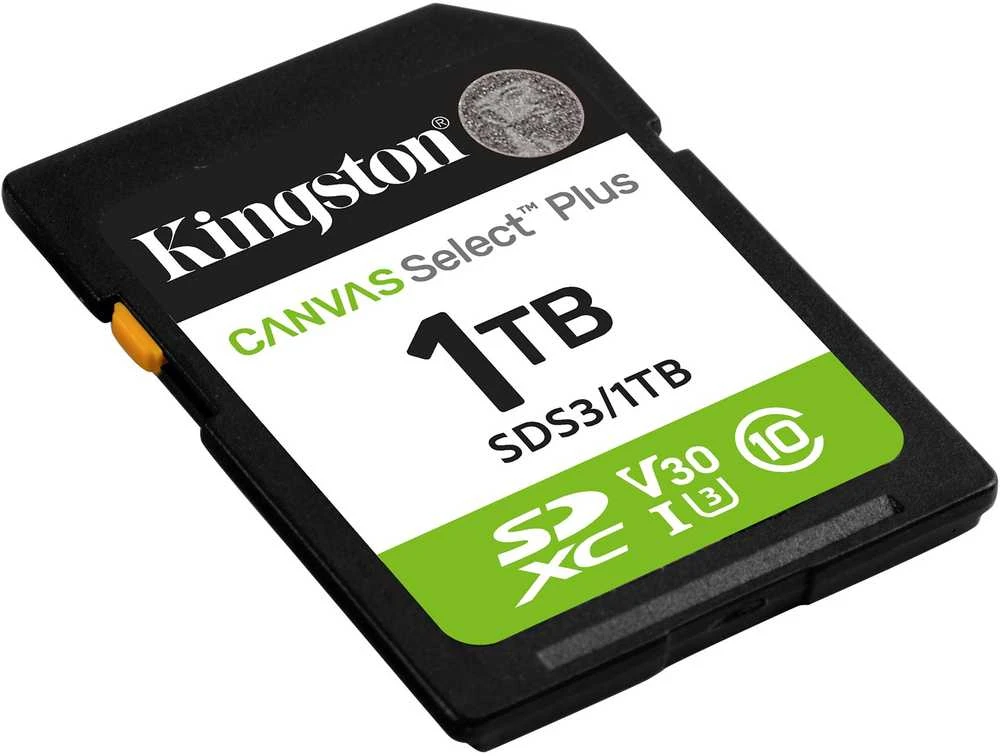 Atminties kortelė „Kingston“ SDXC „Canvas Select Plus Gen3“ 1 TB 150R 10 klasės UHS-I atmintis