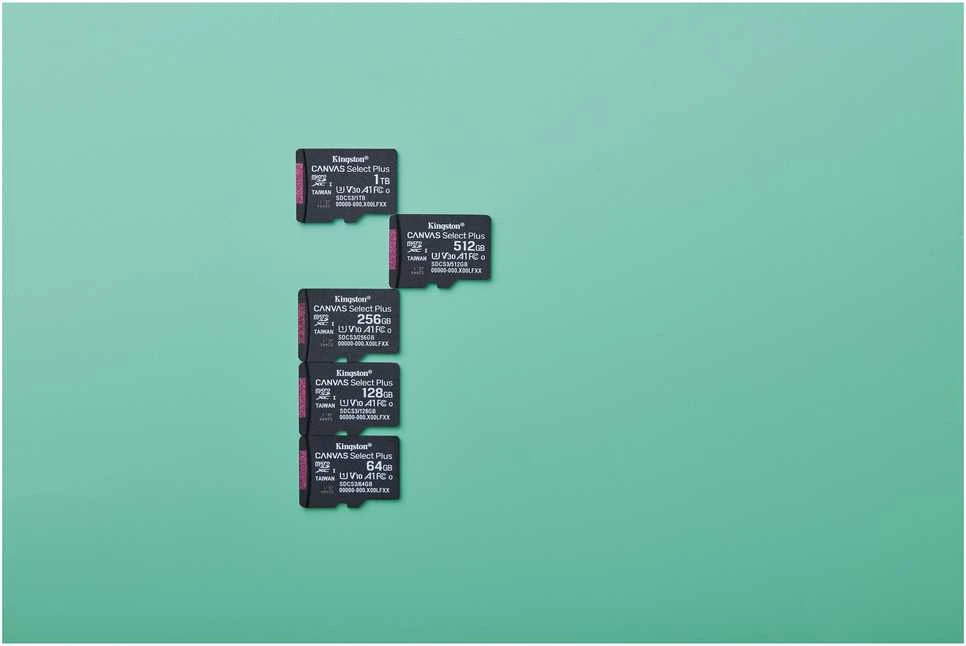 „Kingston Technology“ 256 GB „Micro SDXC Canvas Select Plus Gen3“ 150 MB/s A1 kortelė + adapteris
