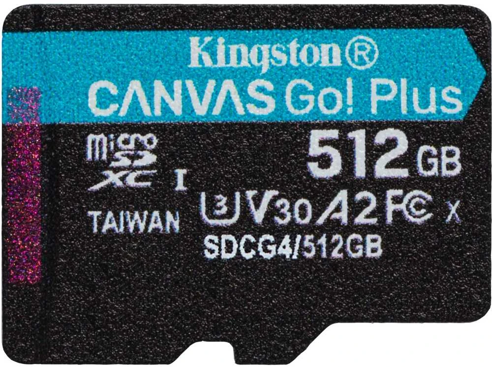 Atminties kortelė „Kingston Technology“ 512 GB „Micro SDXC Canvas Go Plus Gen4“ 200 MB/s A2 U3 V30 kortelė + adapteris