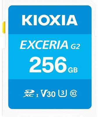 Atminties kortelė Karta Kioxia Exceria Gen 2 SDXC 256GB UHS-I Klasa 10 (LNEX2L256GG4)