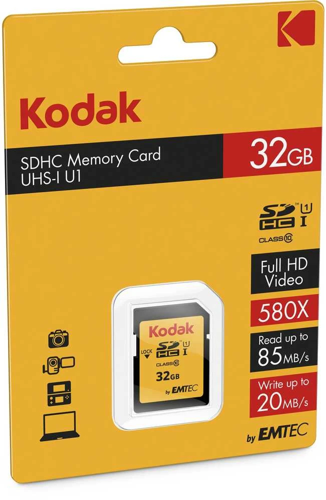 Kodak 32GB SDHC kortelė pakuotėje