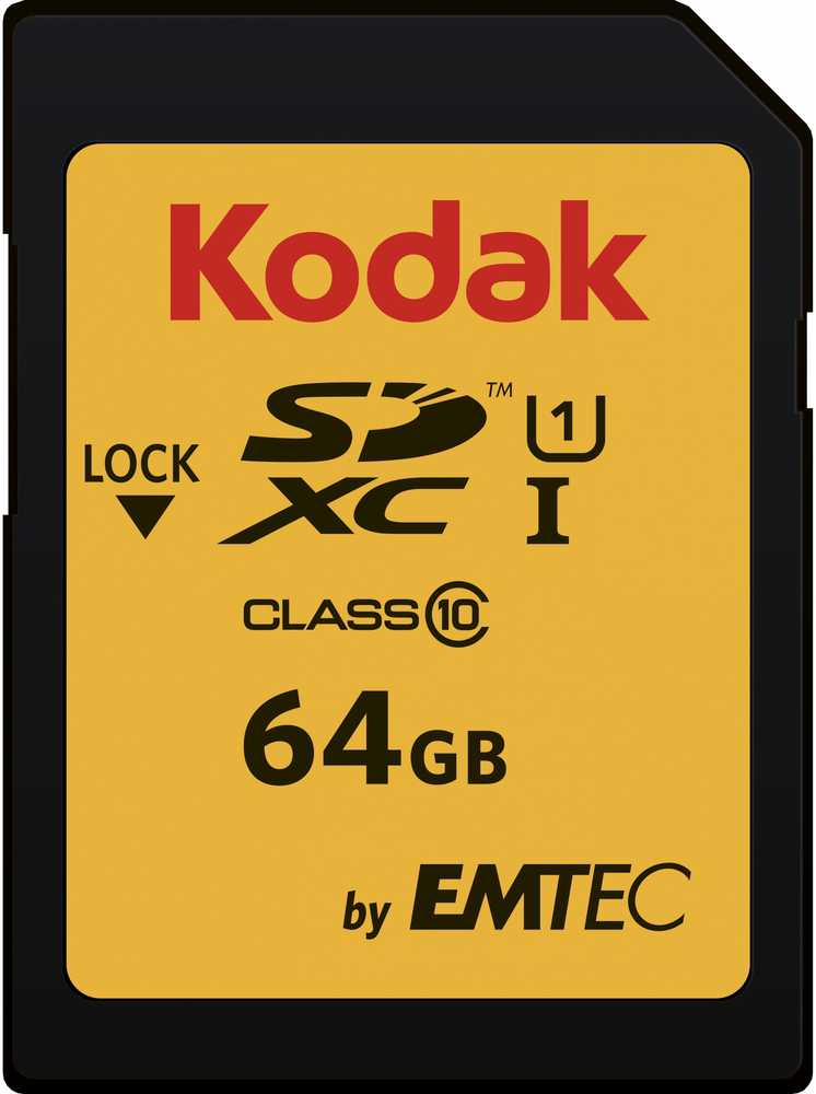 Atminties kortelė Karta Kodak 580X SDXC 64 GB Class 10 UHS-I/U1 (EKMSD64GXC10K)