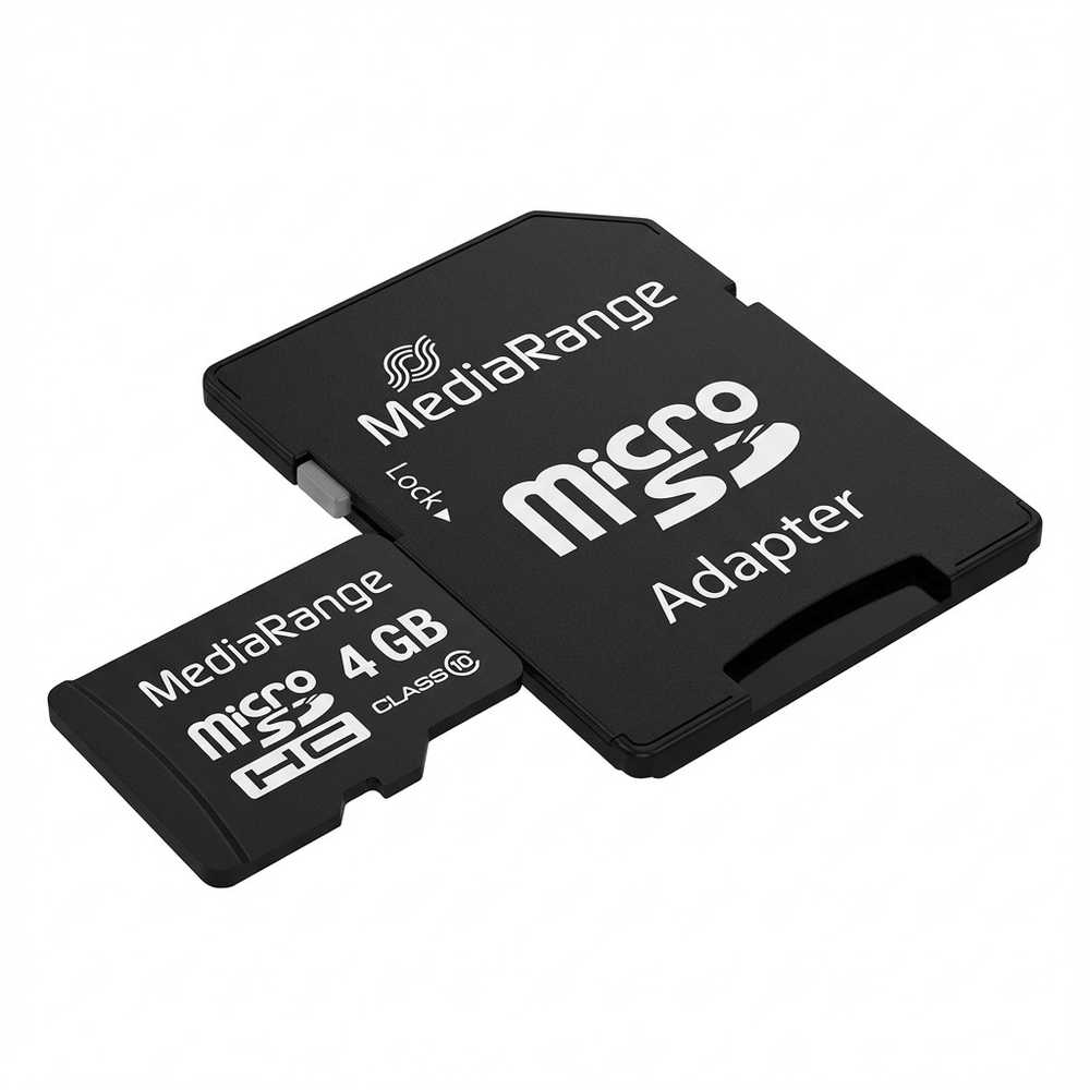 Kortelė MediaRange MR956 Micro SDHC 4 GB klasė 10 UHL- (MR956)