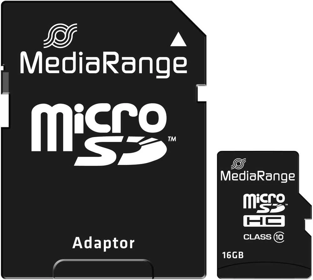 Atminties kortelė Atmintis micro SDHC 16GB C10 MR958 MEDIARANGE