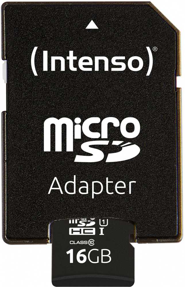 Atminties kortelė „Intenso Micro SDHC“ 16 GB 10 klasės UHS-I U1 našumas