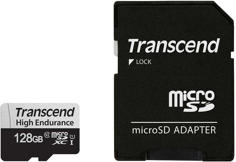 Atminties kortelė TRANSCEND 128GB Micro SD kortelė su adapteriu U1 High Endurance