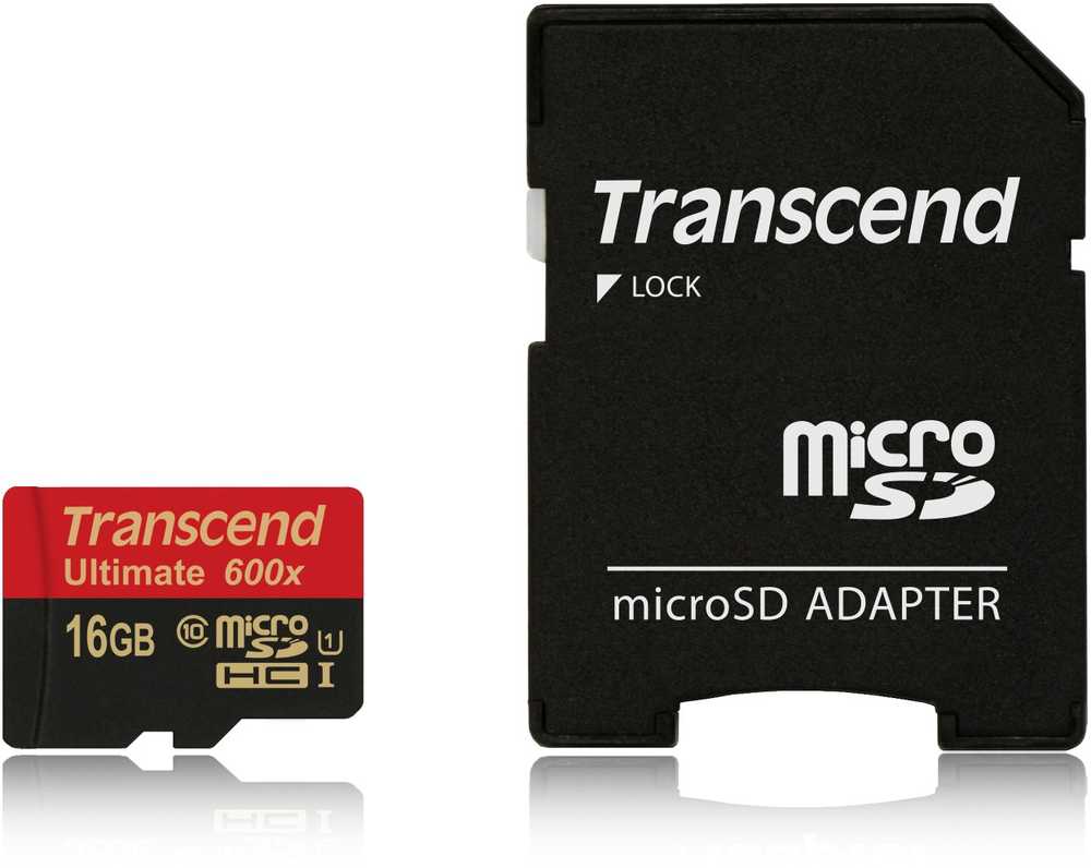 Atminties kortelė TRANSCEND 16GB Micro SDHC Class10 U1 MLC 600x