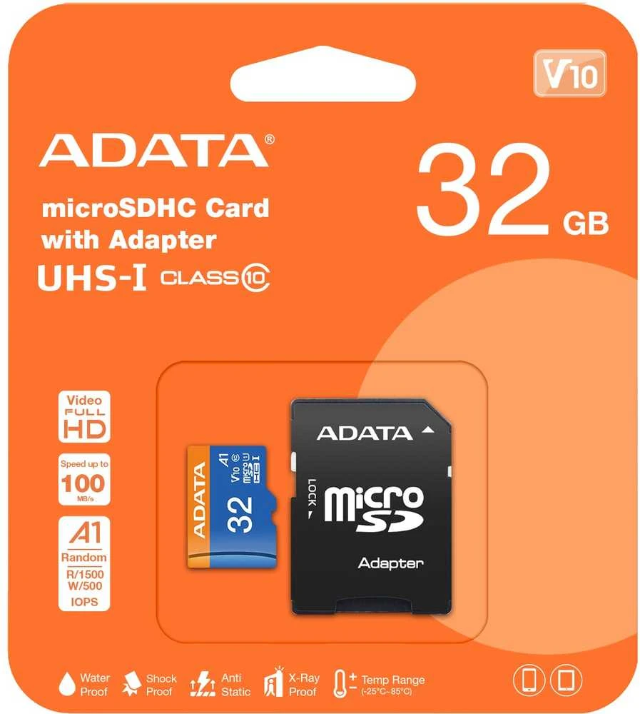 ADATA 32GB Micro SDHC V10 85MB/s + adapteris