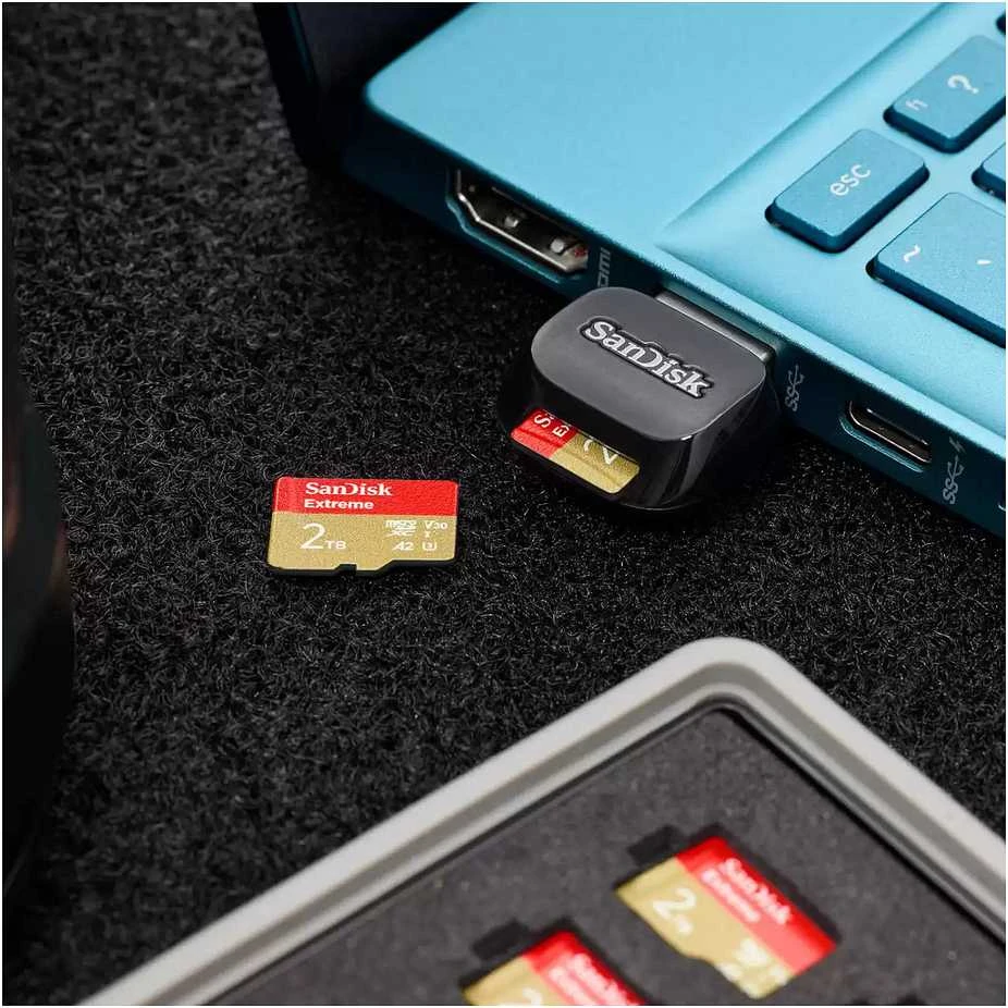 Atminties kortelė „SanDisk QuickFlow Micro SD UHS-I USB3.2“ (250/150 MB/s)
