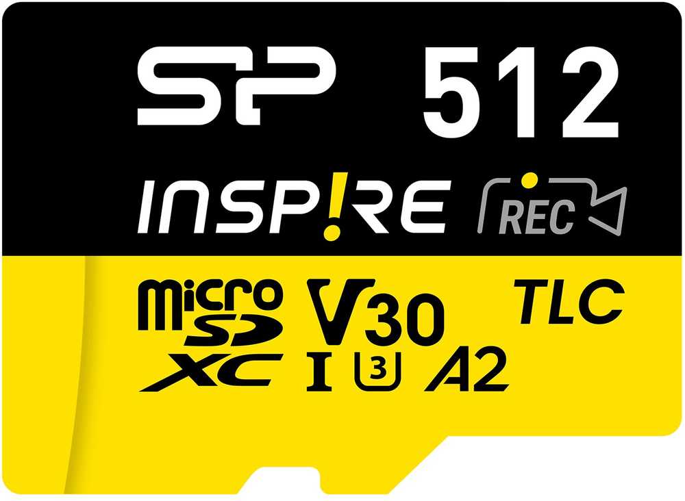 Atminties kortelė Silicon Power Inspire | 512 GB | Micro SDXC | Flash atminties klasė C10, UHS-I U3, V30