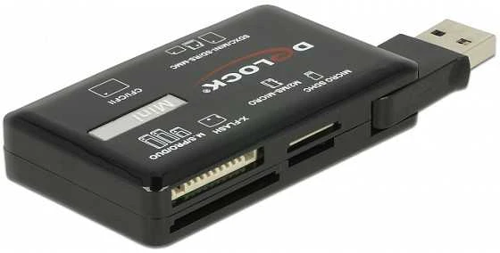 Delock atminties kortelių skaitytuvas su USB jungtimi