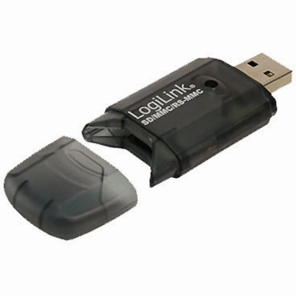 LogiLink Prisijungti | USB 2.0 išorinis kortelių skaitytuvas, skirtas MMC, RS-MMC, SD ir SD HC