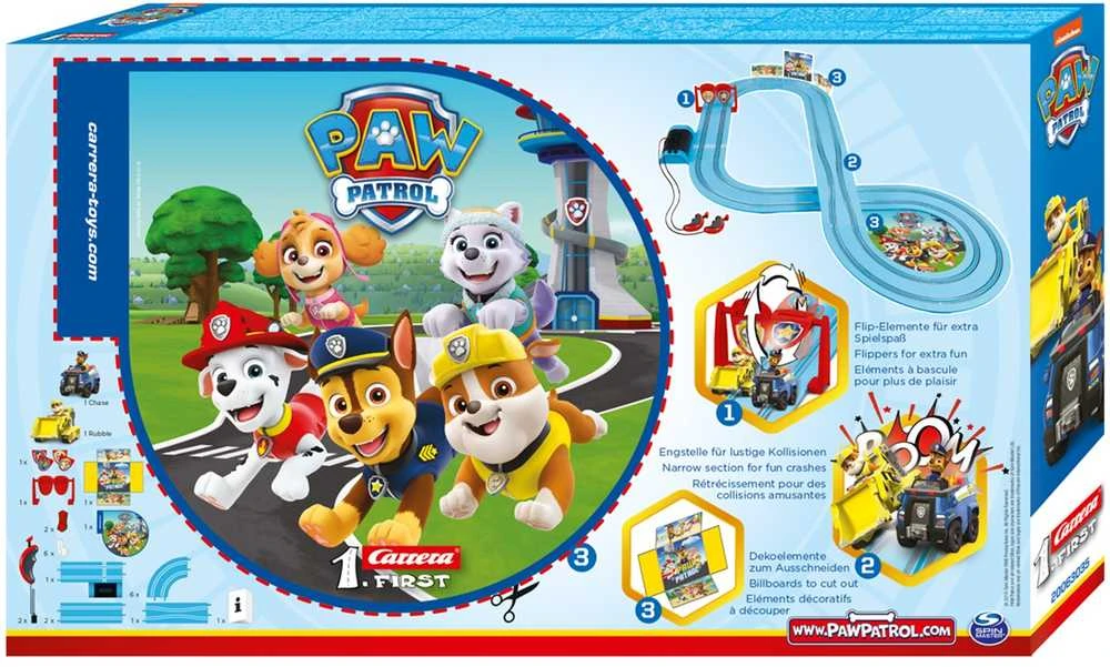 Milly Mally Carrera FIRST Paw Patrol žaislas ant dvigubo 2,9 m