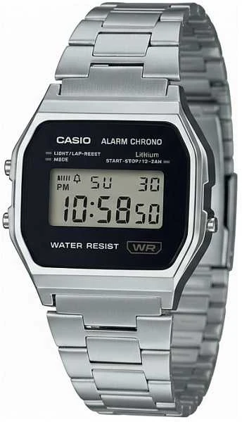Abiejų lyčių laikrodis Casio A-158WA-1CR (Ø 33 mm)